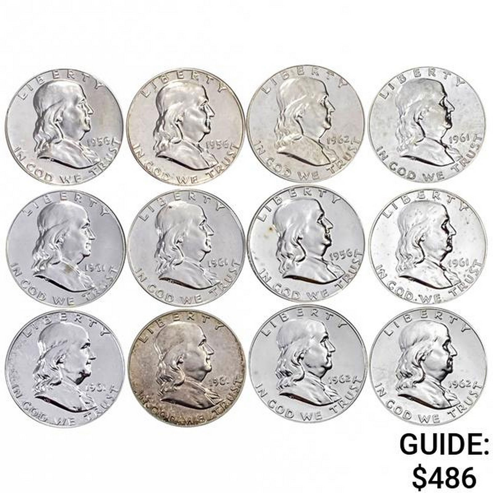 [12] 1956-1962 Franklin Half Dollar (1 of 2)