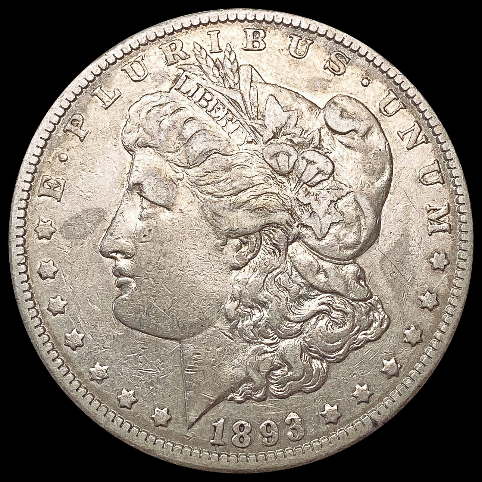1893-CC Morgan Silver Dollar NEARLY UNCIRCULATED (1 of 2)