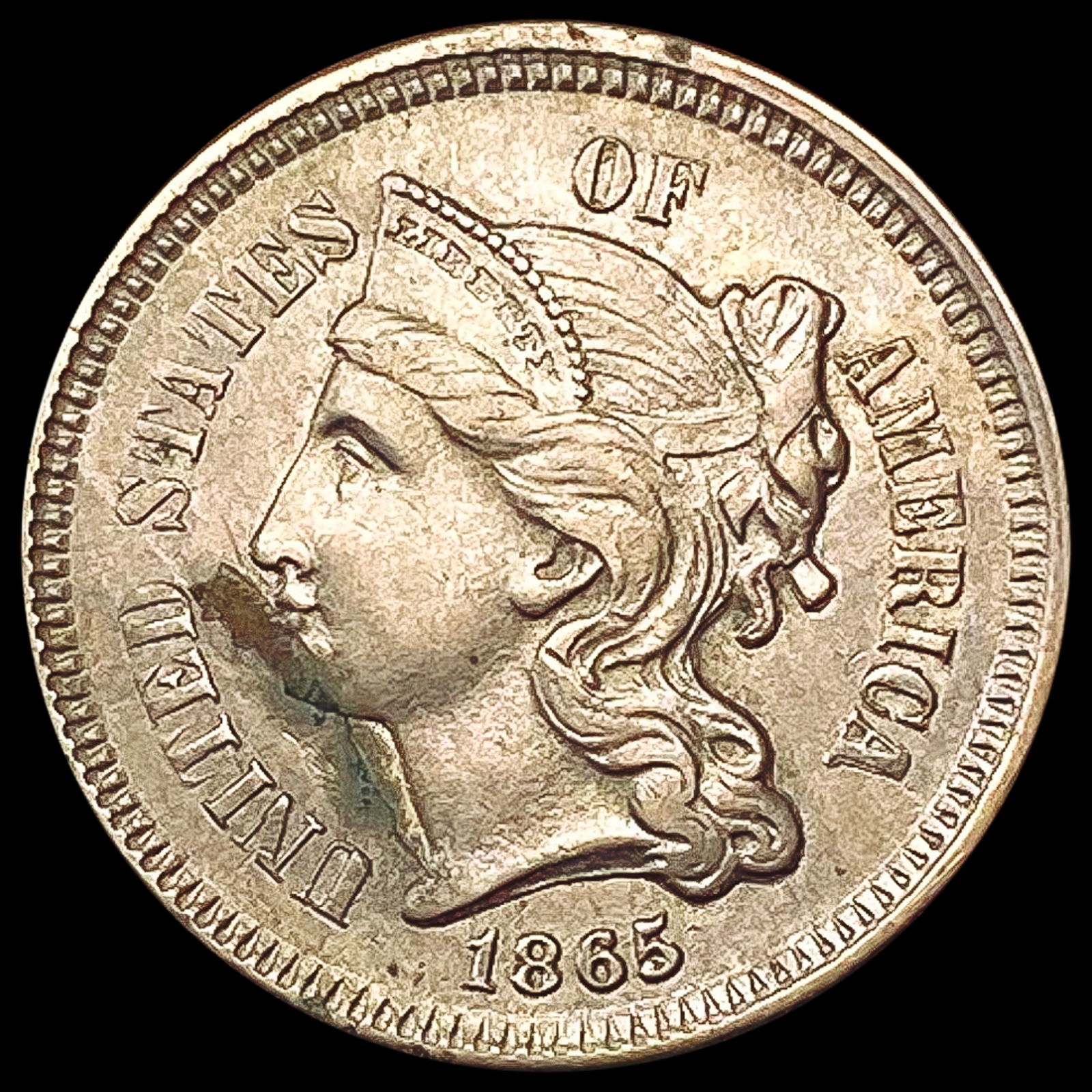 1865 Nickel Three Cent UNCIRCULATED (1 of 2)