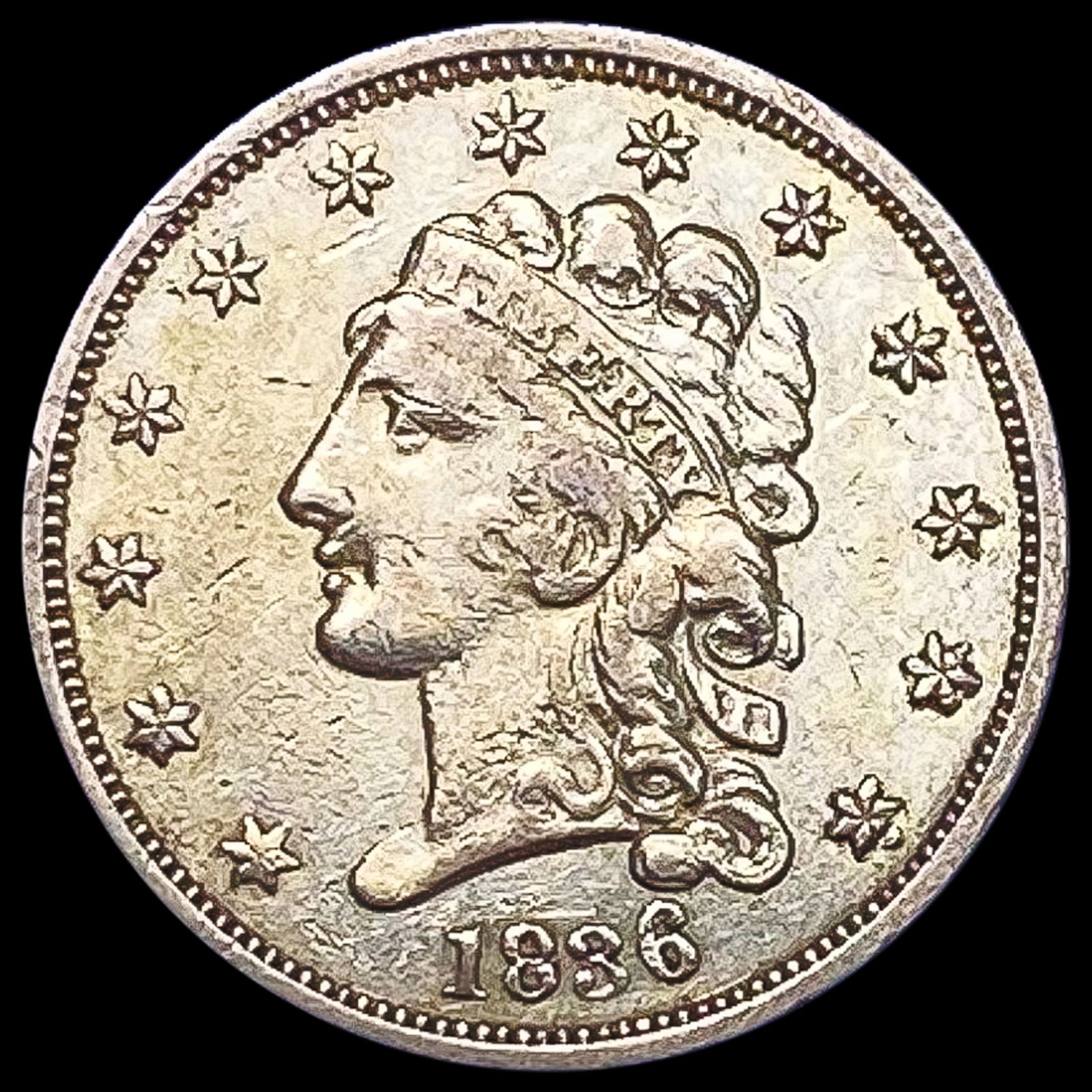 1836 $2.50 Gold Quarter Eagle CLOSELY UNCIRCULATED (1 of 2)