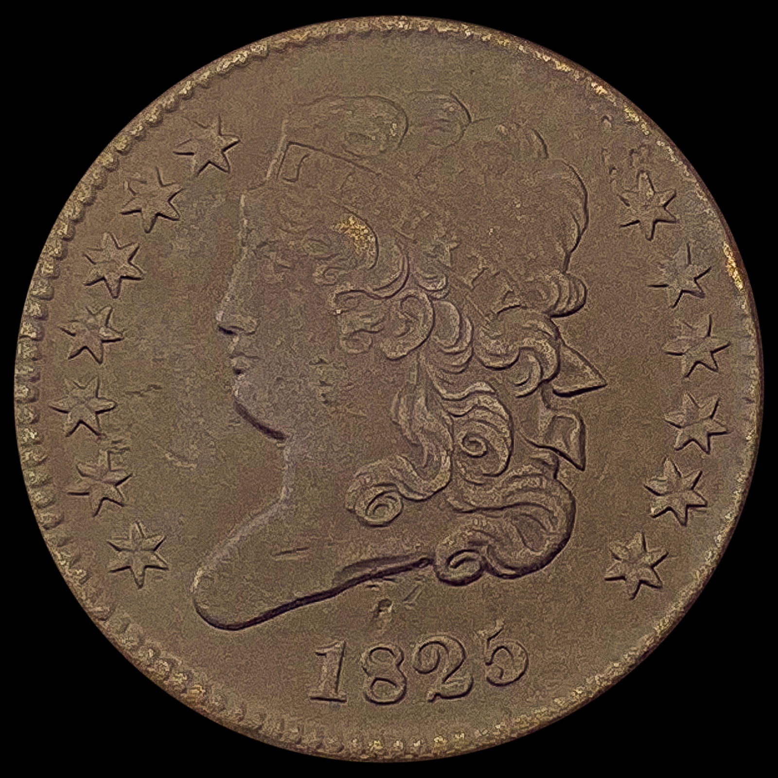 1825 Classic Head Half Cent CLOSELY UNCIRCULATED (1 of 2)