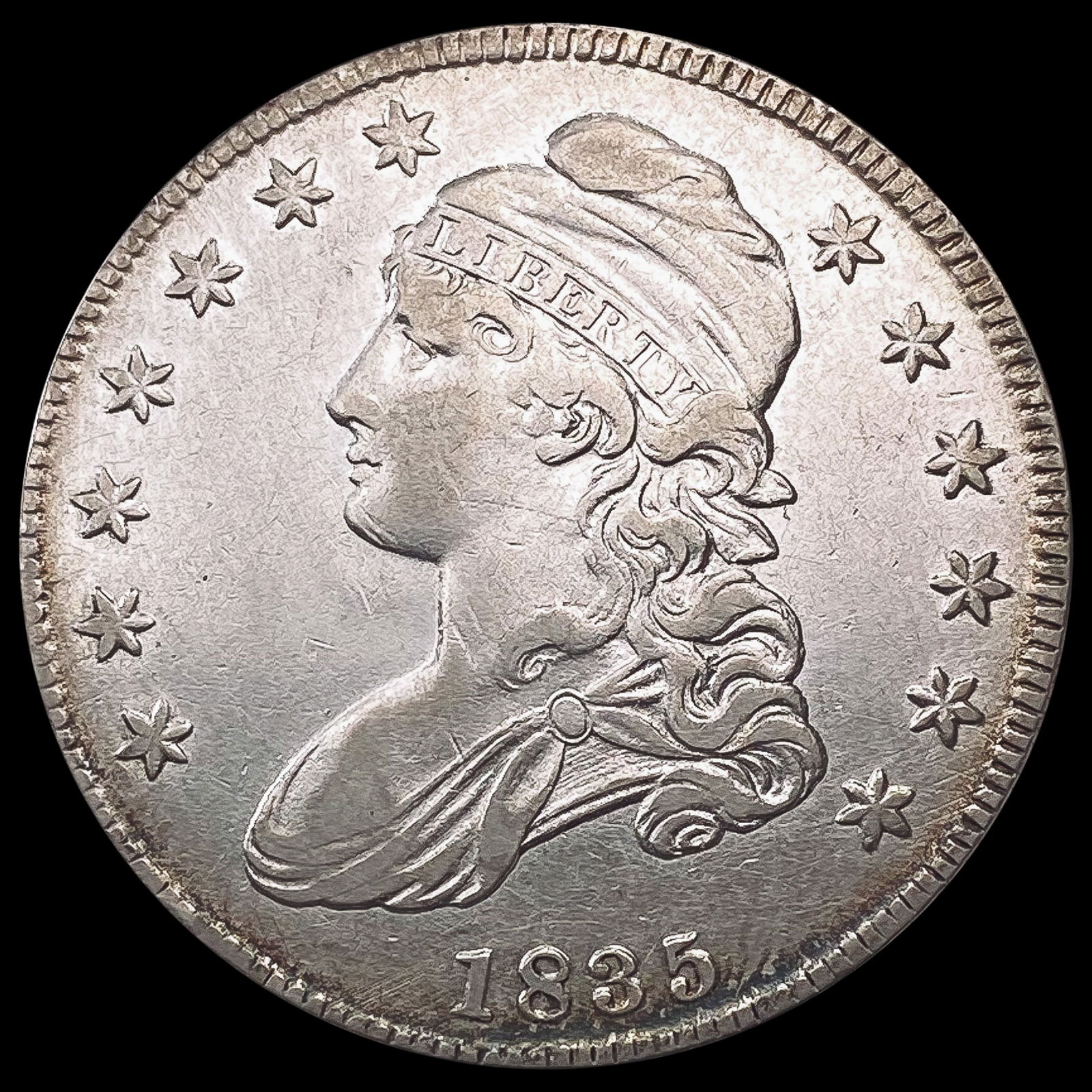 1835 Capped Bust Half Dollar NEARLY UNCIRCULATED (1 of 2)