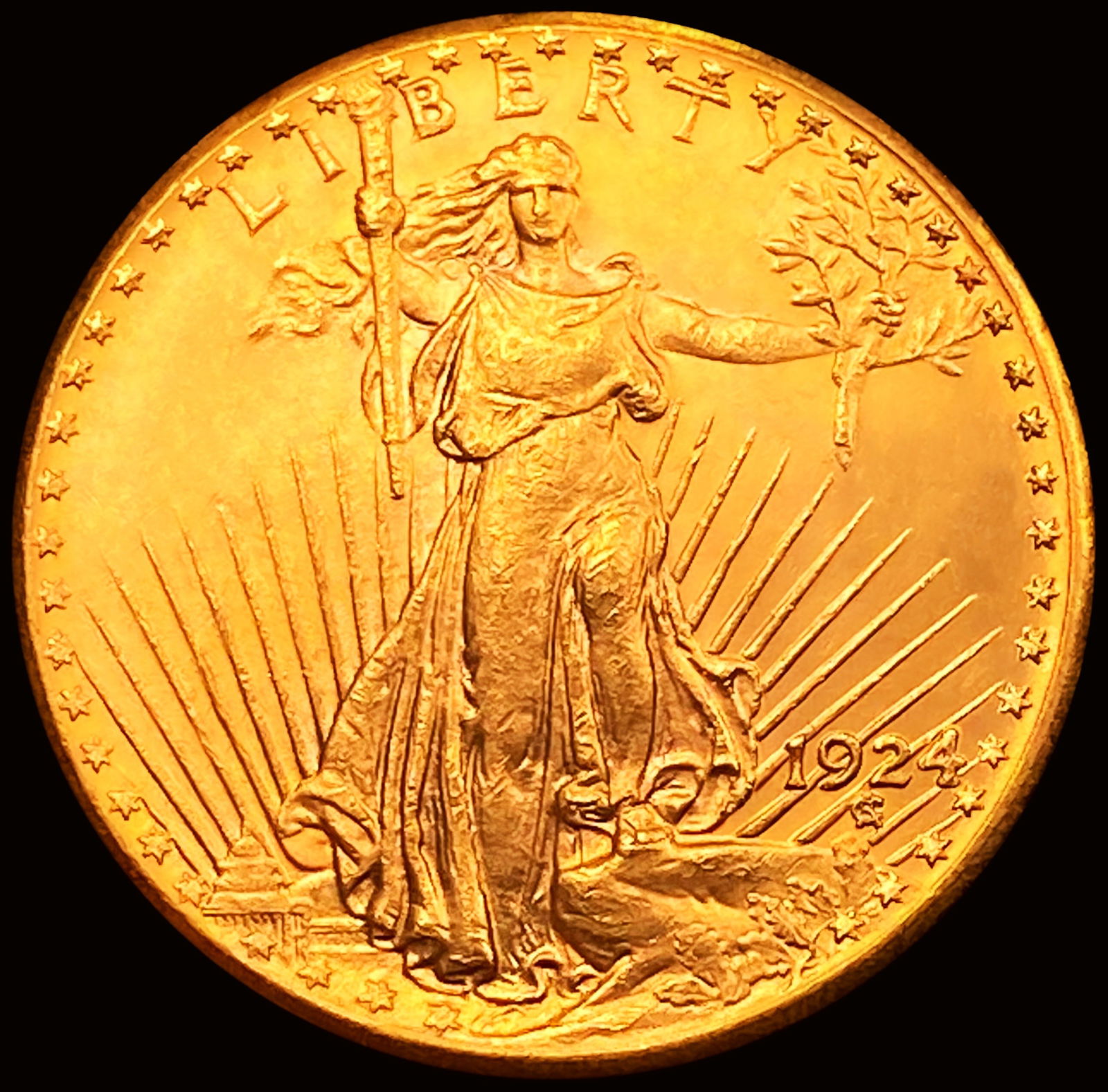 1924-D $20 Gold Double Eagle GEM BU (1 of 2)