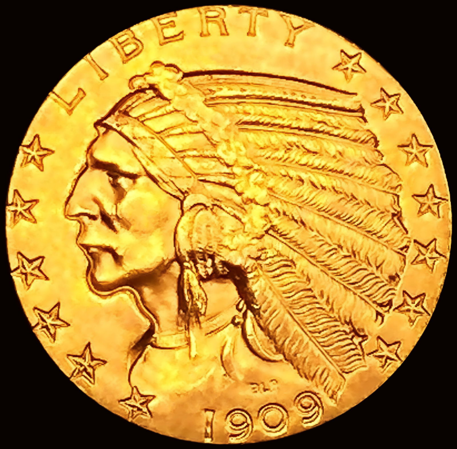 1909-S $5 Gold Half Eagle UNCIRCULATED (1 of 2)