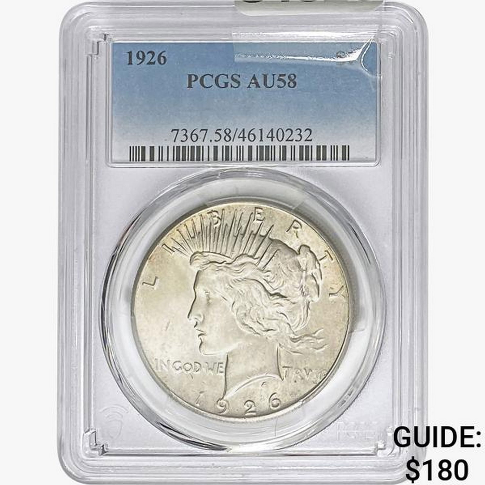 1926 Silver Peace Dollar PCGS AU58 (1 of 2)
