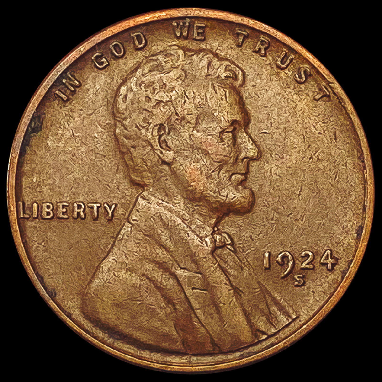 1924-S Wheat Cent NEARLY UNCIRCULATED (1 of 2)