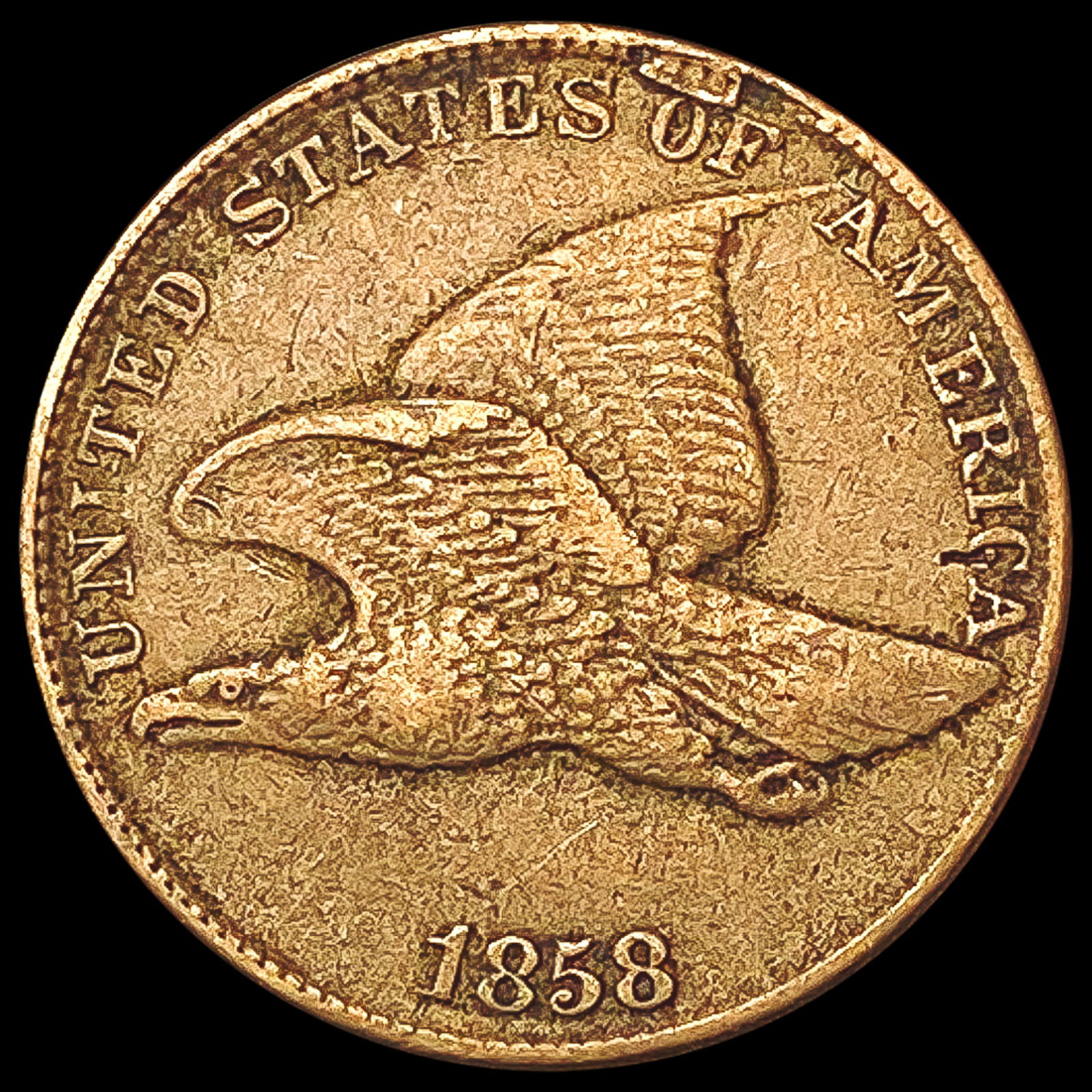 1858 Flying Eagle Cent NEARLY UNCIRCULATED (1 of 2)