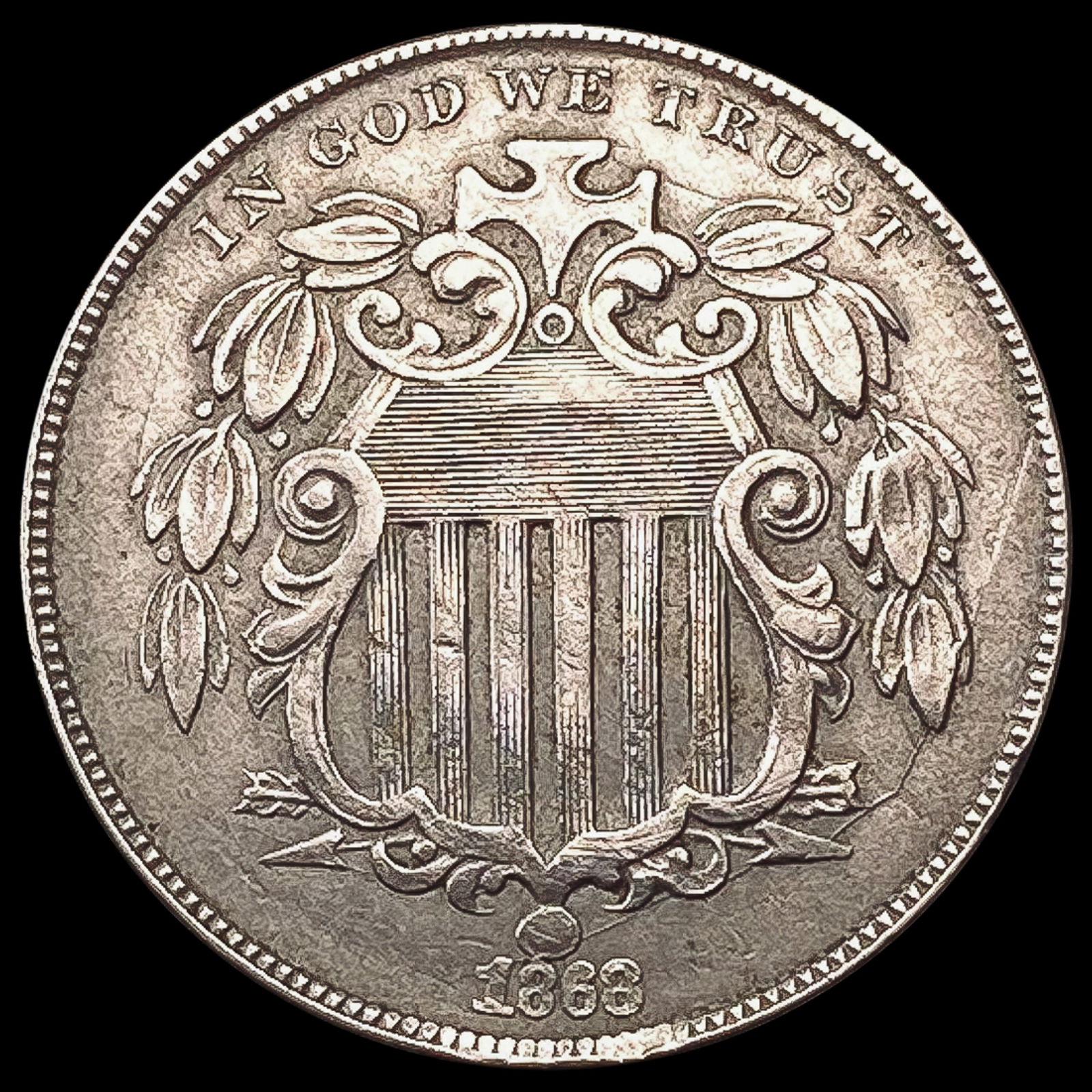 1868 Shield Nickel CLOSELY UNCIRCULATED (1 of 2)