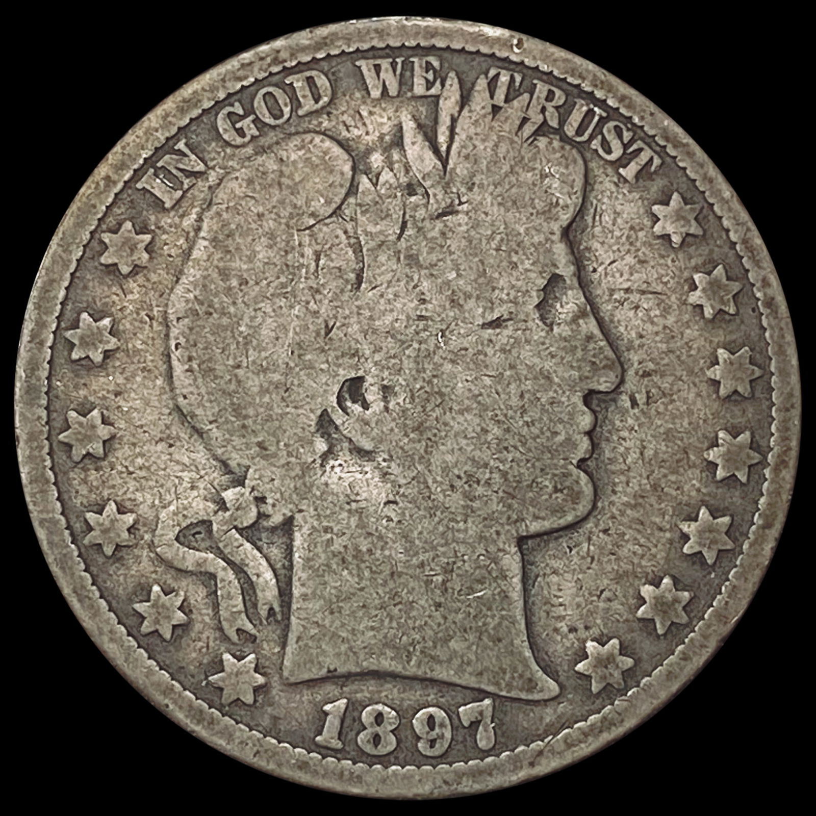 1897-O Barber Half Dollar NICELY CIRCULATED (1 of 2)