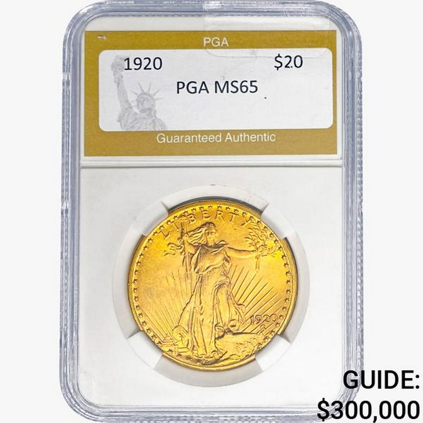 1920 $20 Gold Double Eagle PGA MS65 (1 of 2)