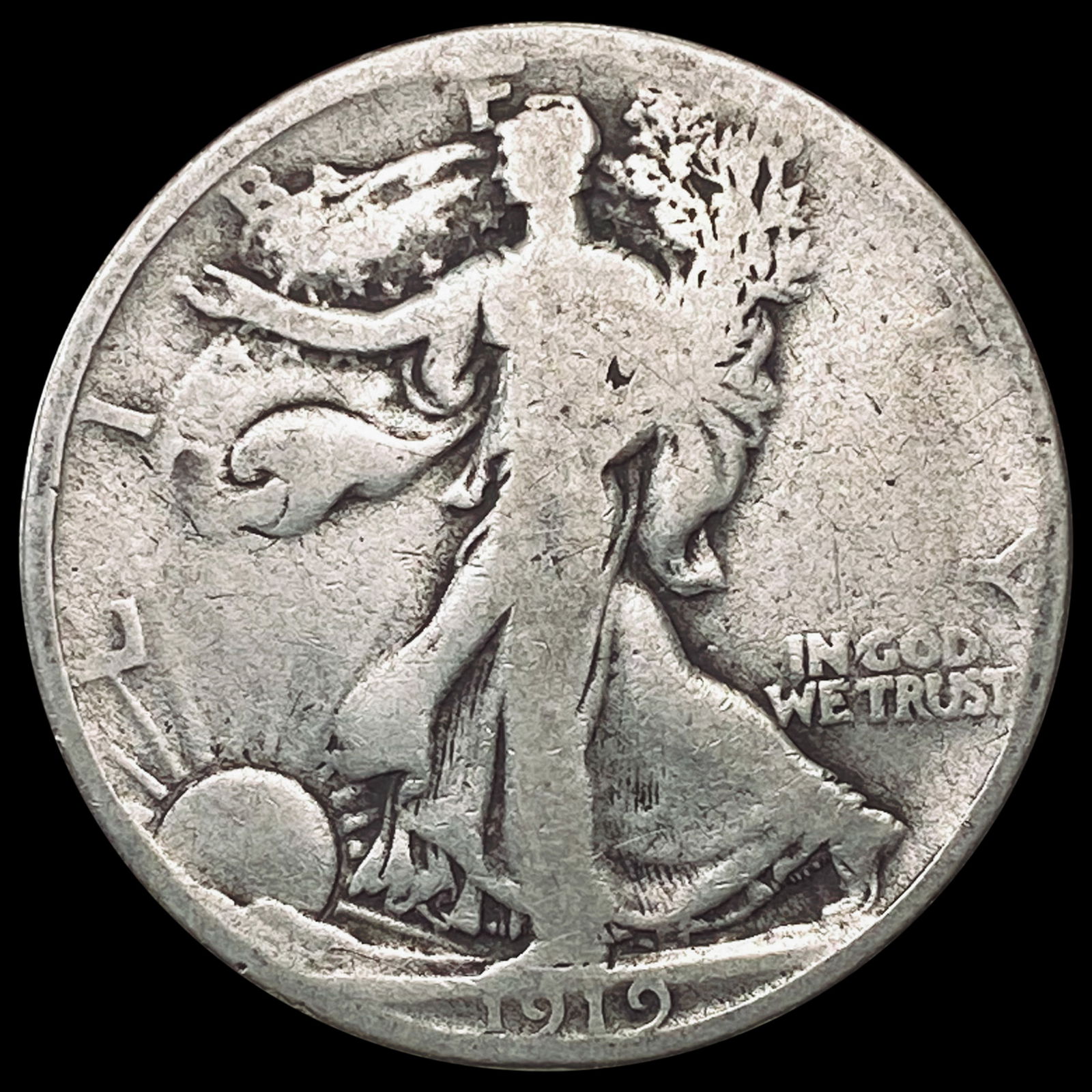 1919 Walking Liberty Half Dollar NICELY CIRCULATED (1 of 2)