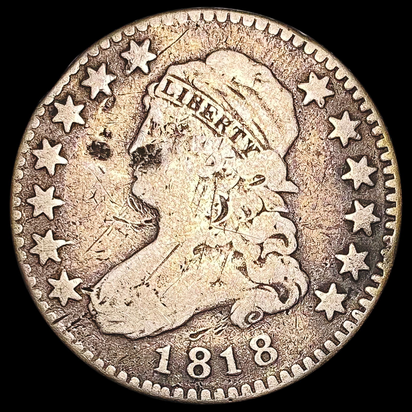 1818 Capped Bust Quarter NICELY CIRCULATED (1 of 2)