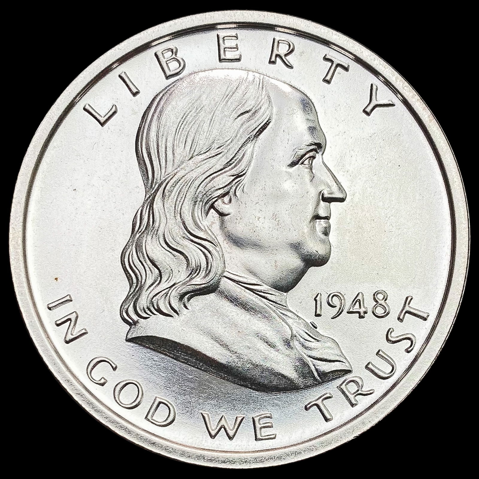 1948 Dated Franklin 2oz Silver Round GEM BU (1 of 2)