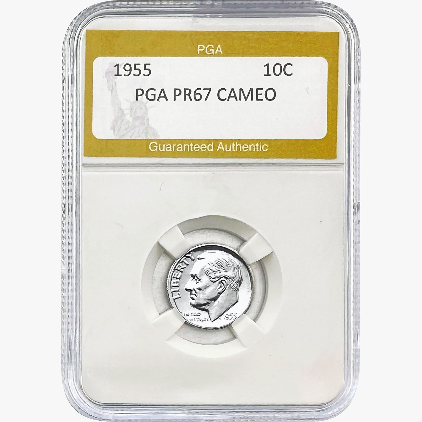 1955 Roosevelt Dime PGA PR67 CAMEO (1 of 2)