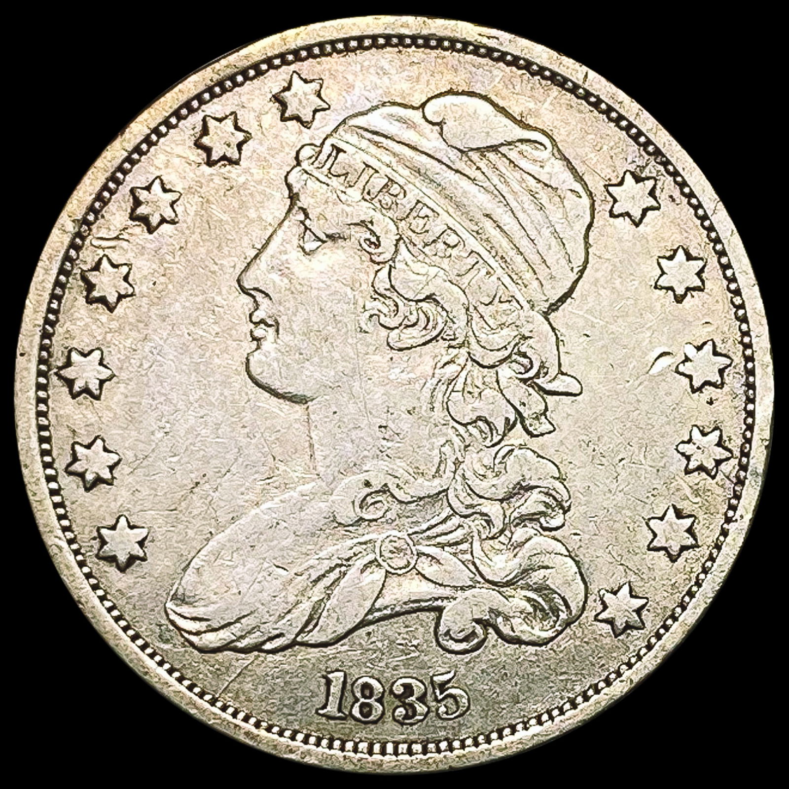1835 Capped Bust Quarter NEARLY UNCIRCULATED (1 of 2)