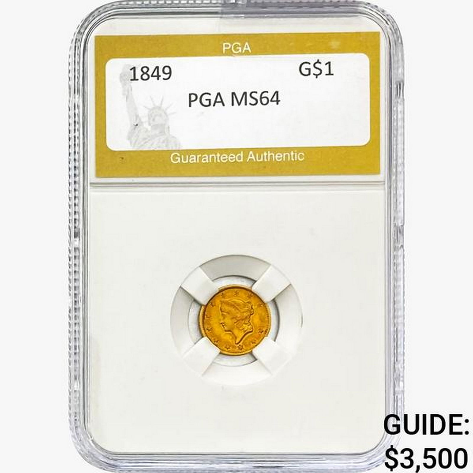 1849 Rare Gold Dollar PGA MS64 (1 of 2)