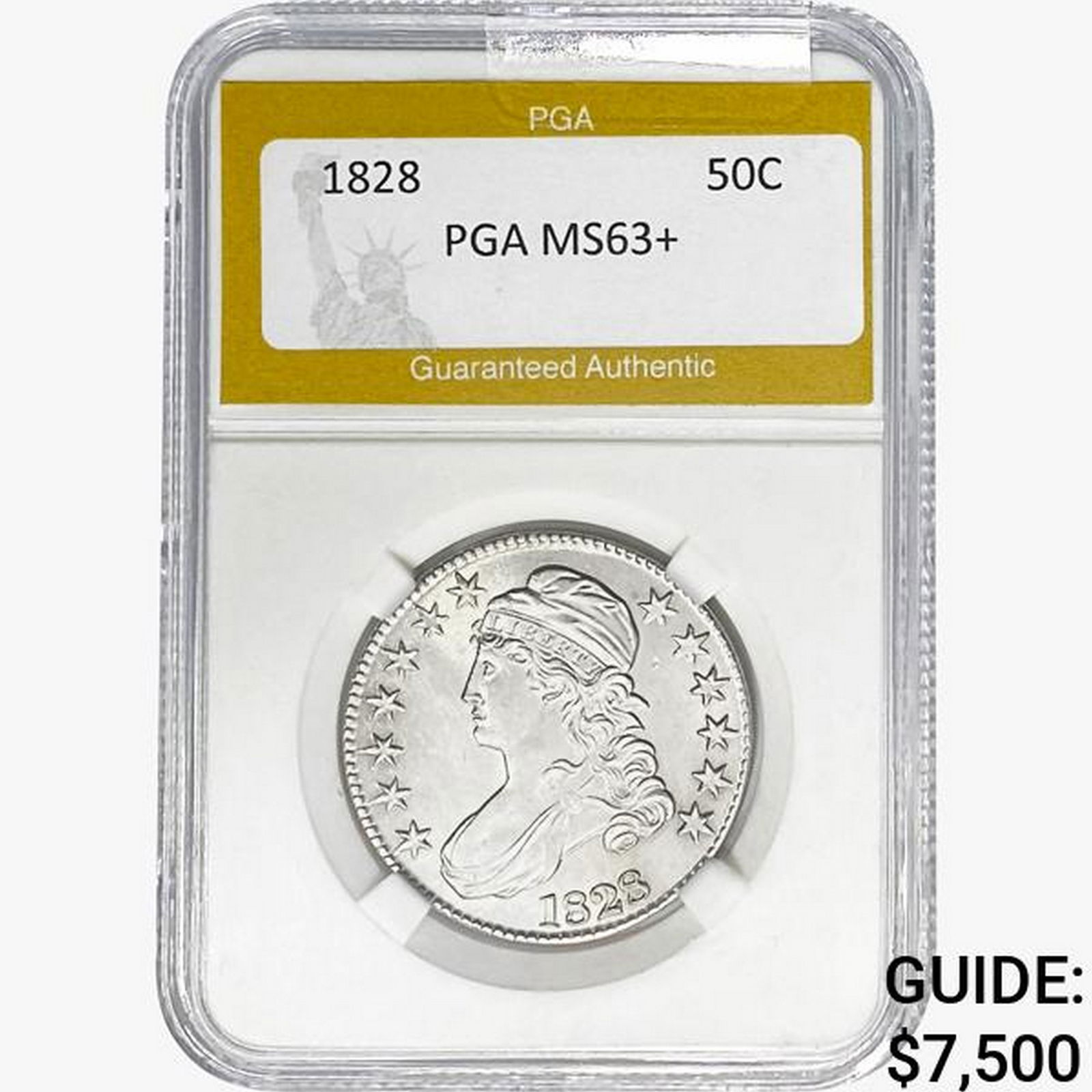 1828 Capped Bust Half Dollar PGA MS63+ (1 of 2)