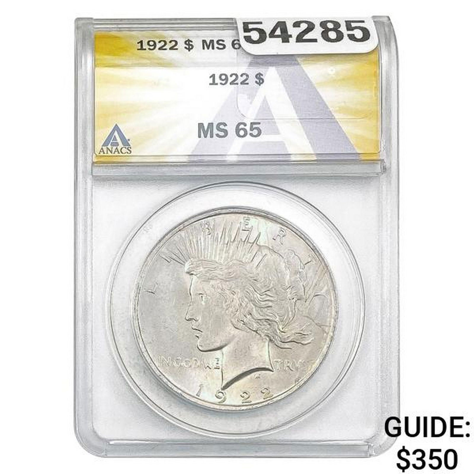 1922 Silver Peace Dollar ANACS MS65 (1 of 2)