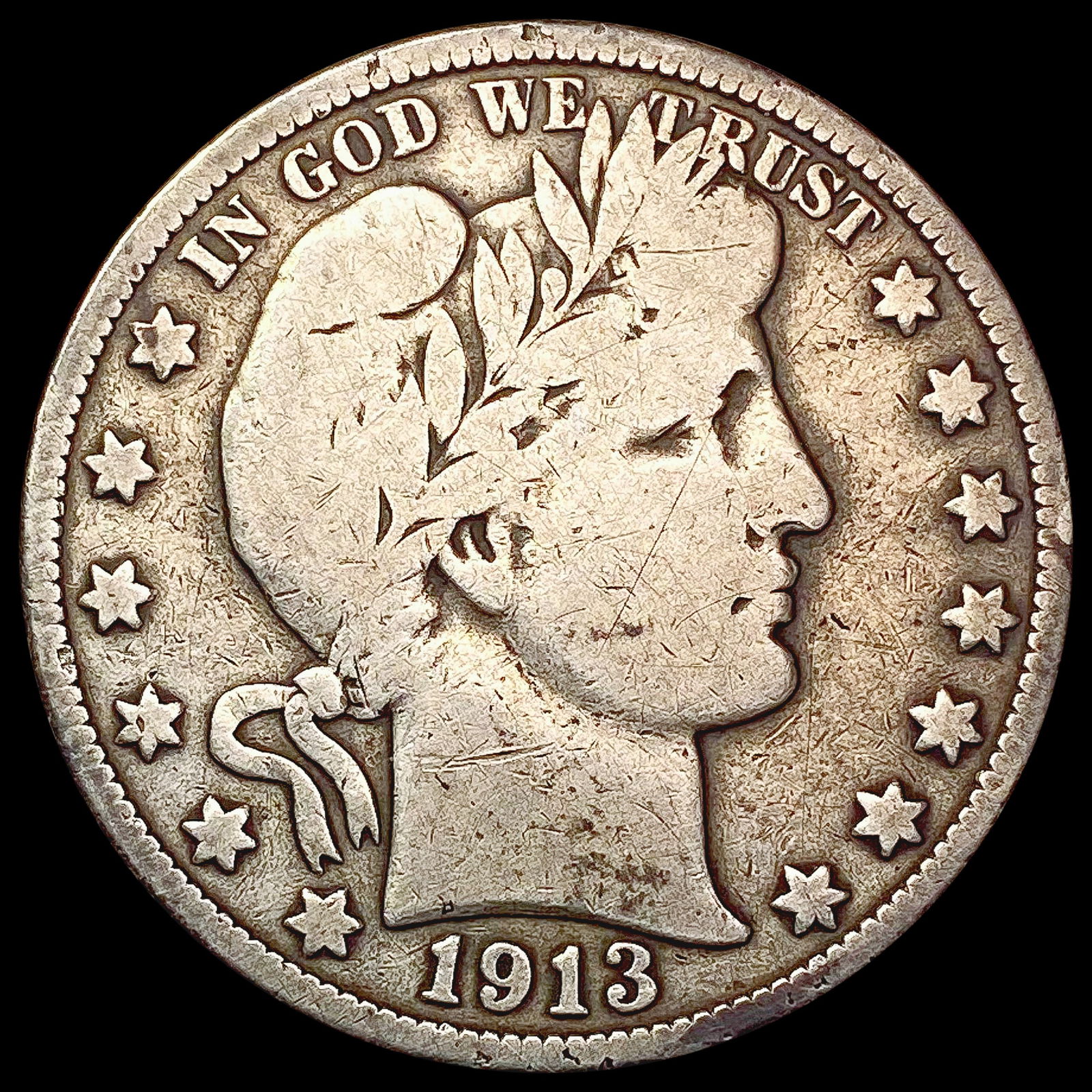 1913 Barber Half Dollar NICELY CIRCULATED (1 of 2)