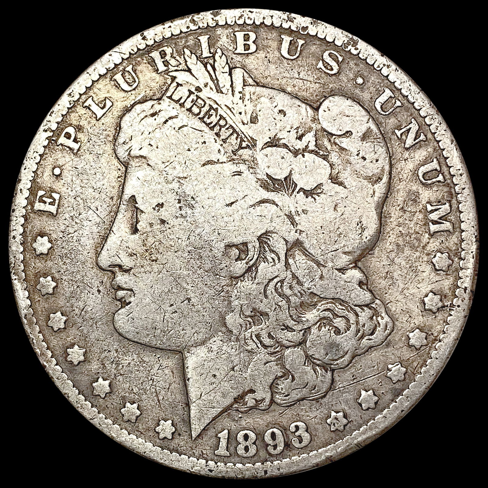 1893-CC Morgan Silver Dollar NICELY CIRCULATED (1 of 2)