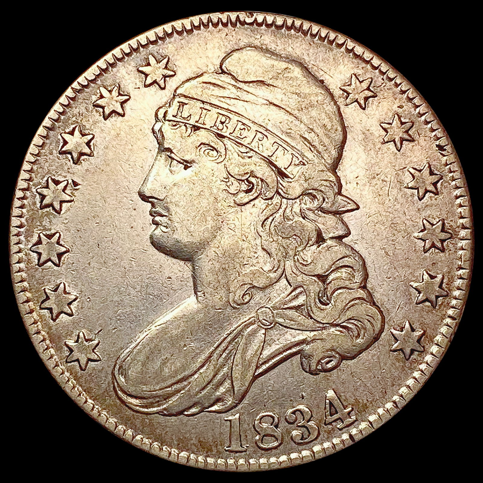 1834 Capped Bust Half Dollar LIGHTLY CIRCULATED (1 of 2)