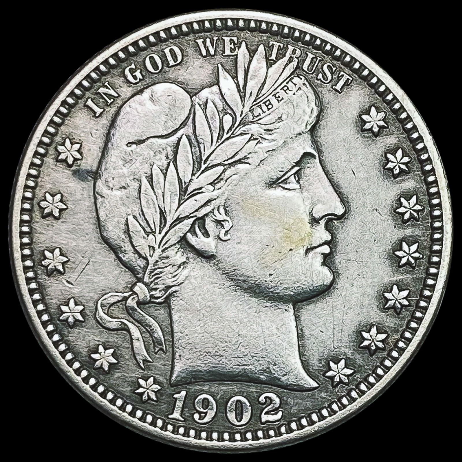 1902-O Barber Quarter CLOSELY UNCIRCULATED (1 of 2)