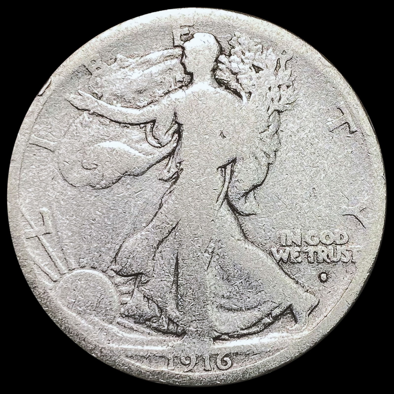 1916-S Walking Liberty Half Dollar NICELY CIRCULATED (1 of 2)