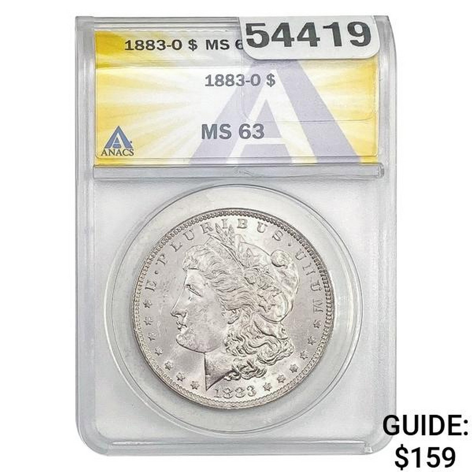 1883-O Morgan Silver Dollar ANACS MS63: 1883-O Morgan Silver Dollar ANACS MS63