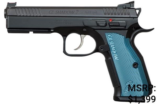 CZ Shadow 9mm Semi-Auto Blue Grip Pistol: CZ Shadow 9mm Semi-Auto Blue Grip Pistol