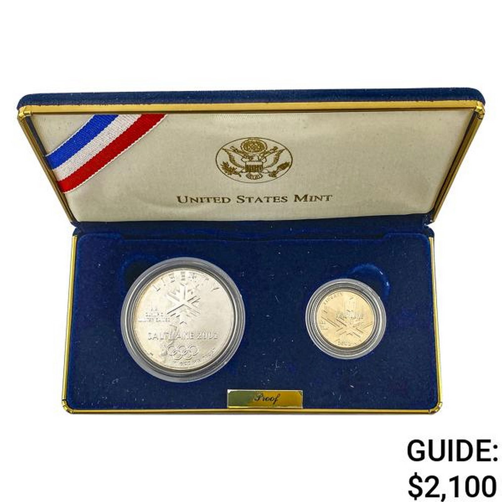 2002 Salt Lake City Olympics Gold and Silver 2 Coin Set [2 Coins: 2002 Salt Lake City Olympics Gold and Silver 2 Coin Set [2 Coins