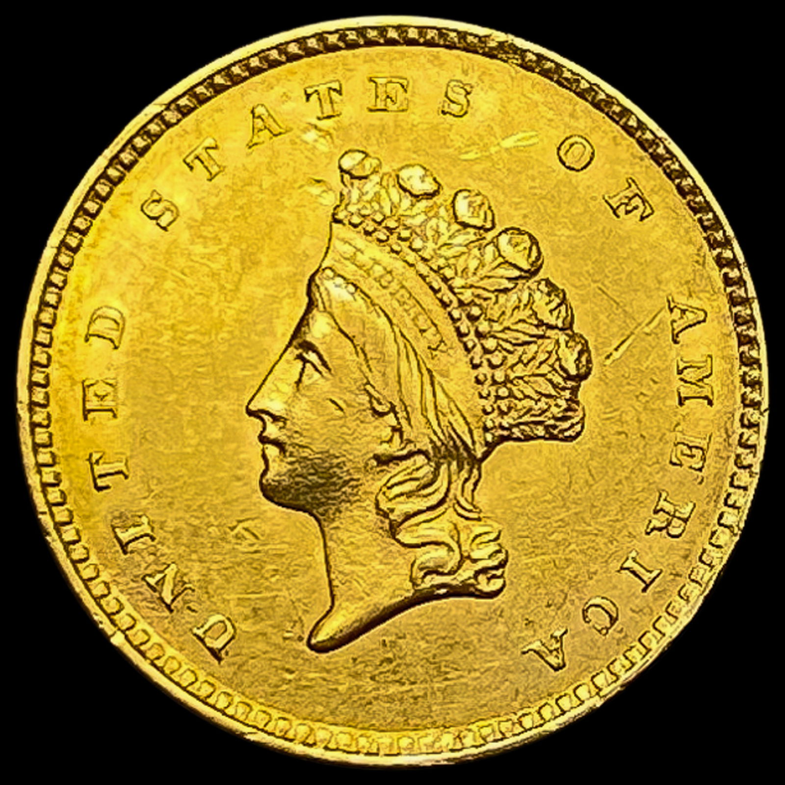 1854 Rare Gold Dollar UNCIRCULATED (1 of 2)