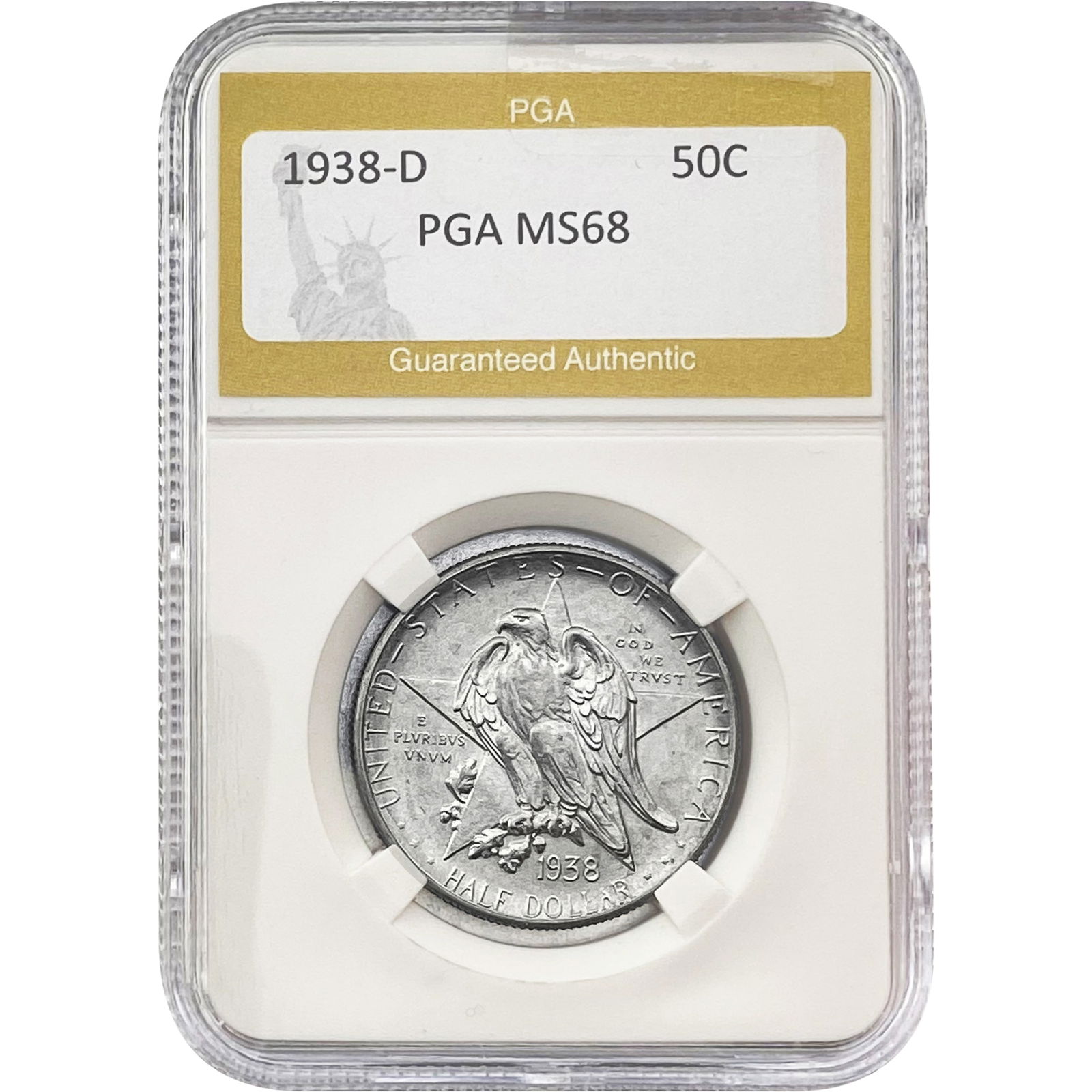 1938-D Texas Half Dollar PGA MS68 (1 of 2)