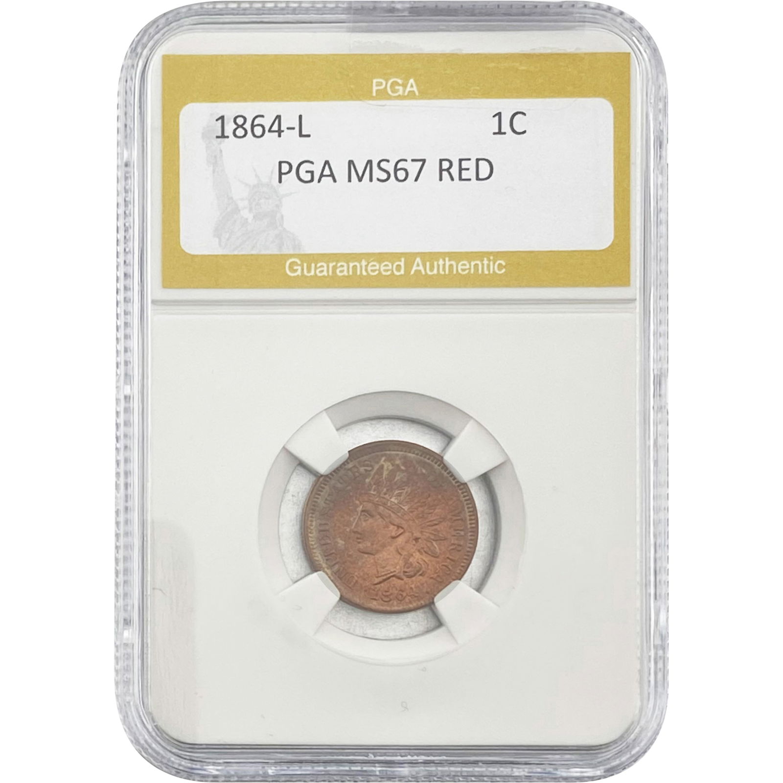 1864-L Indian Head Cent PGA MS67 RED (1 of 2)