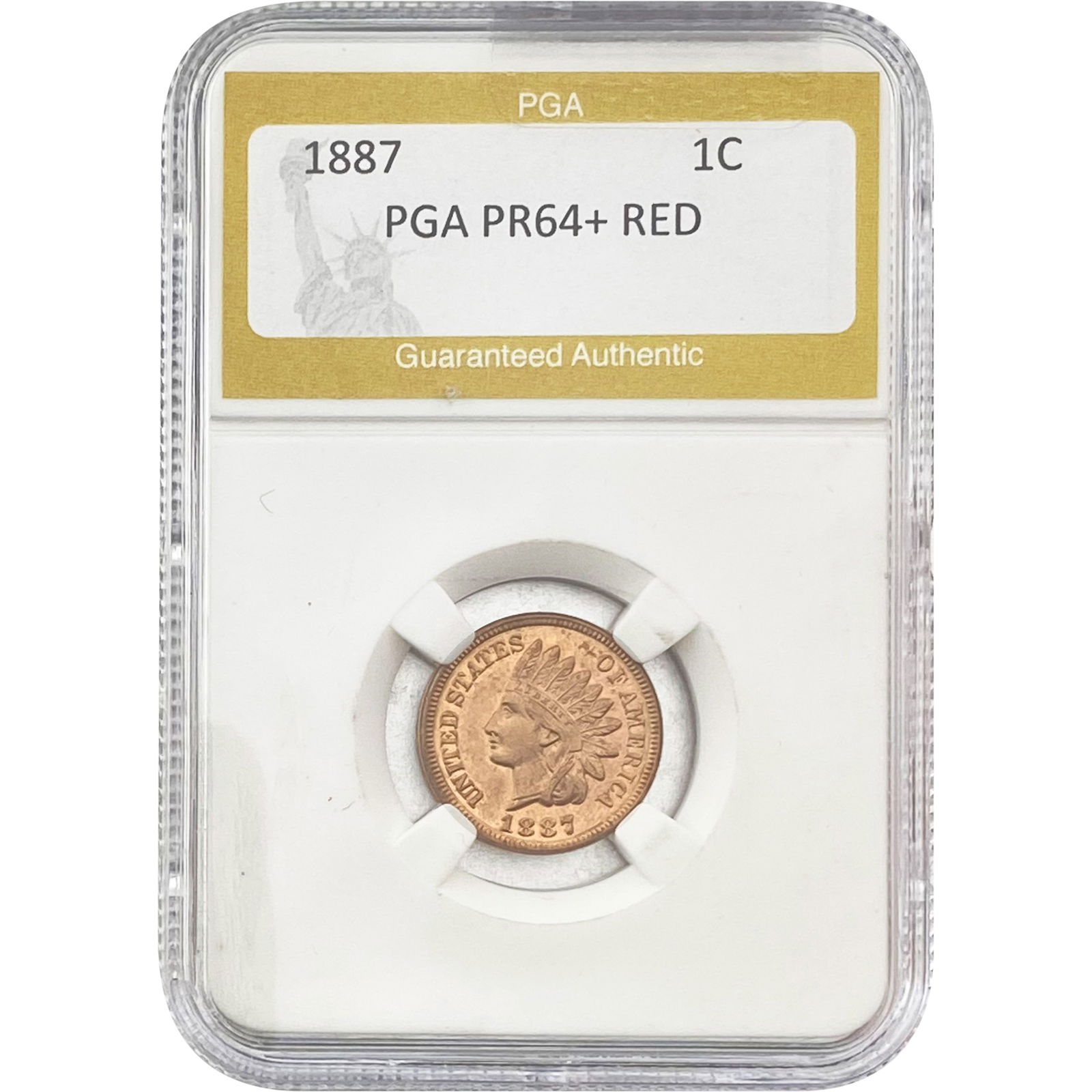 1887 Indian Head Cent PGA PR64+ RED (1 of 2)