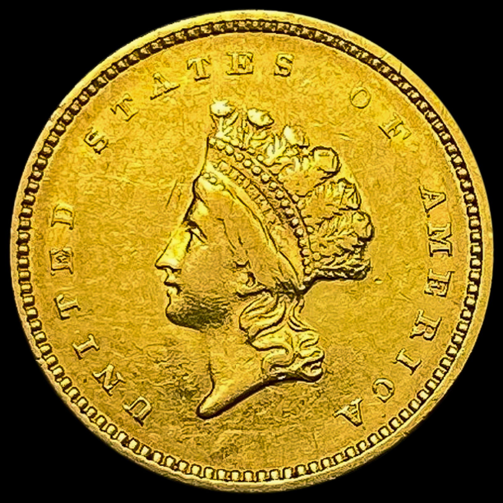 1854 Rare Gold Dollar CLOSELY UNCIRCULATED (1 of 2)