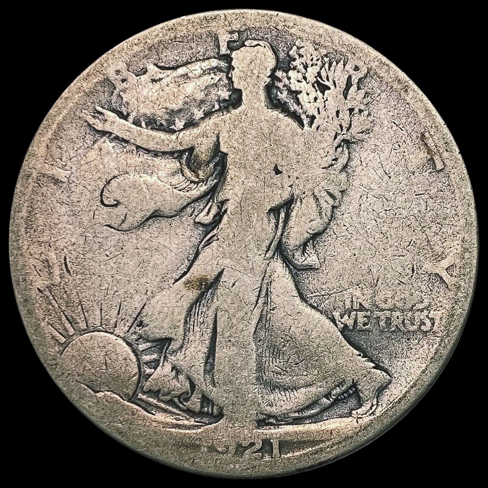 1921-D Walking Liberty Half Dollar NICELY CIRCULATED (1 of 2)