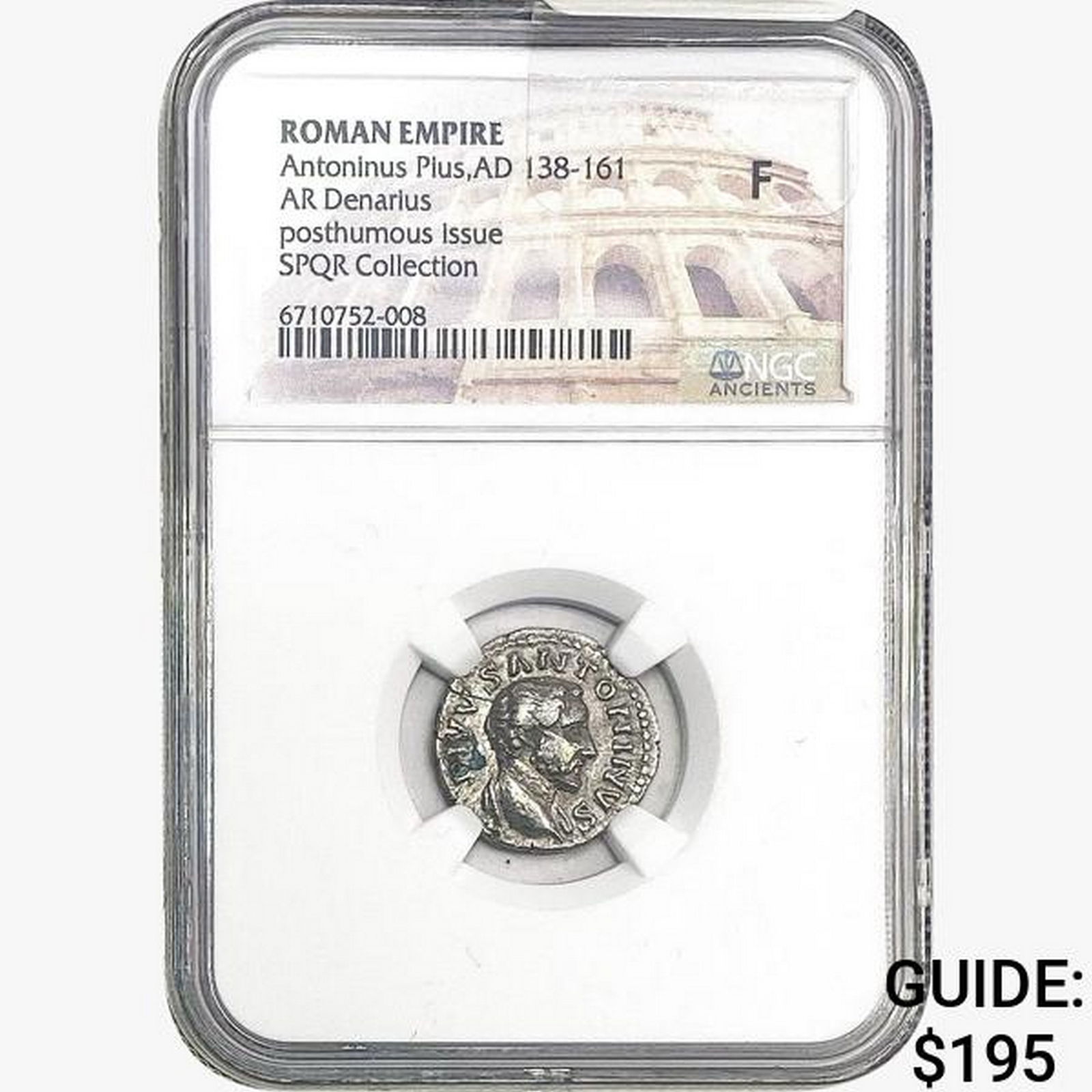 Roman Antoninus Pius, AD 138-161 Silver Denarius (1 of 2)
