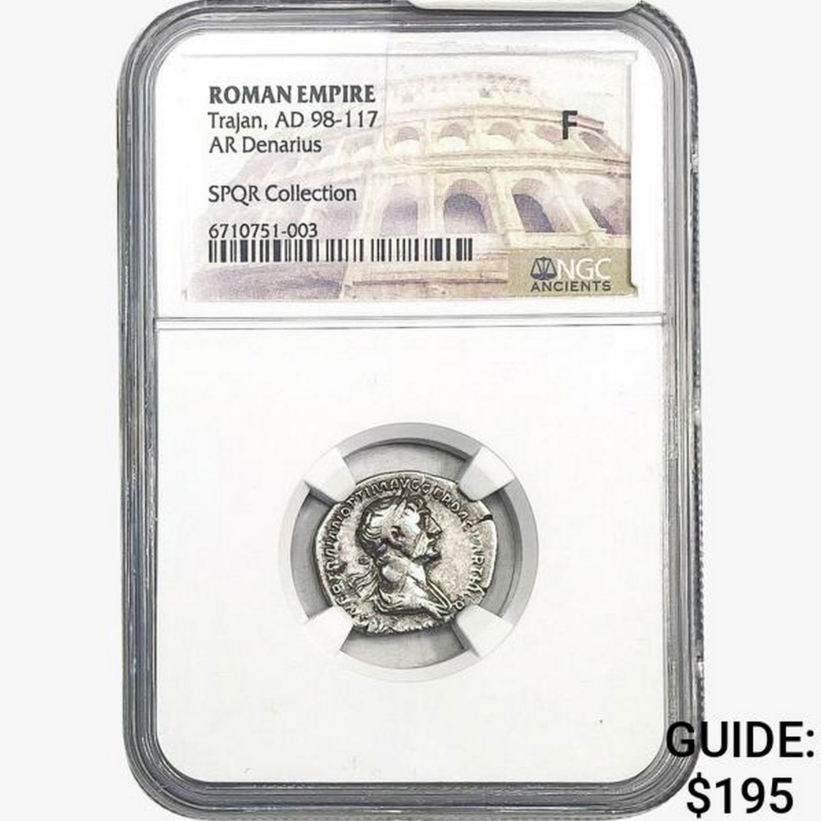 Roman Trajan, AD 98-117 Silver Denarius (1 of 2)