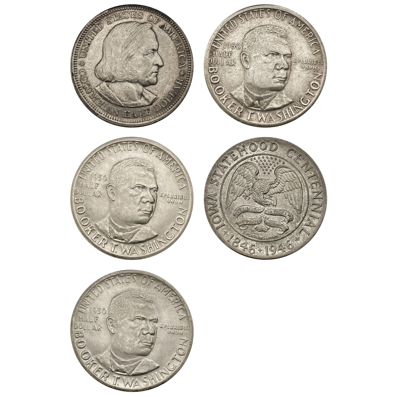 1893-1950 [5] Silver Commemorative Half Dollars (1 of 11)