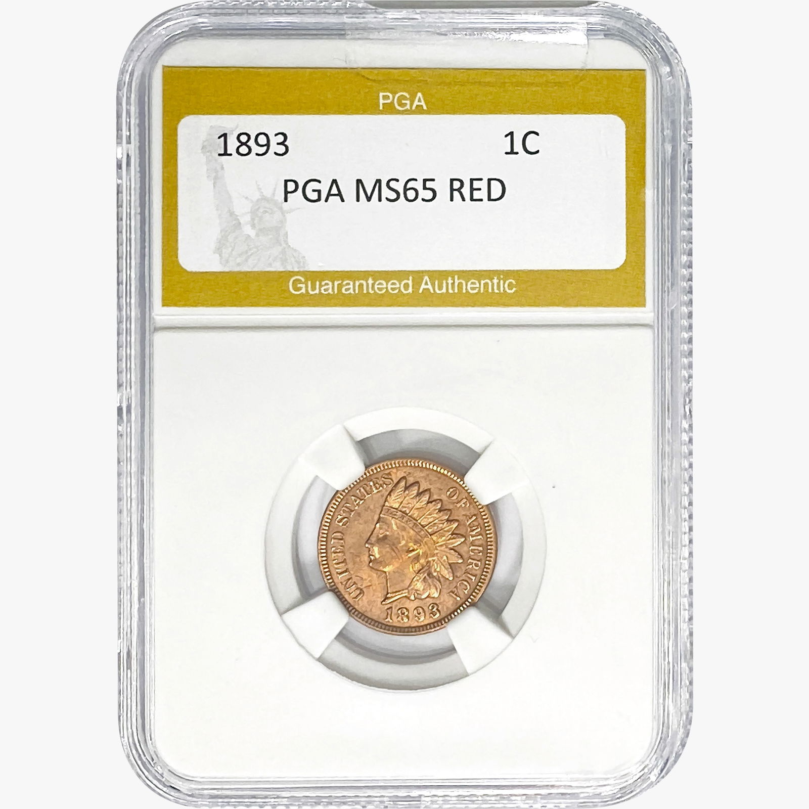 1893 Indian Head Cent PGA MS65 RED (1 of 2)
