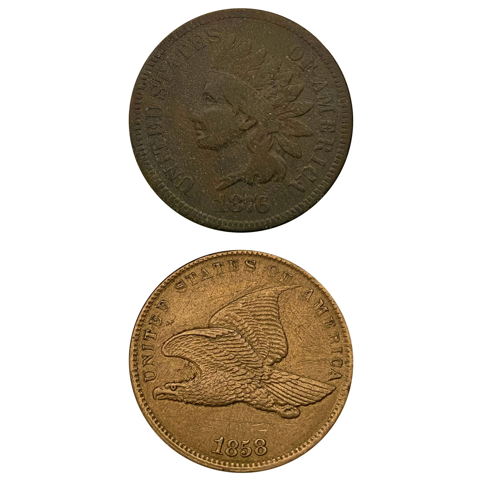 1858-1876 [2] U.S. Copper Small Cents (1 of 5)