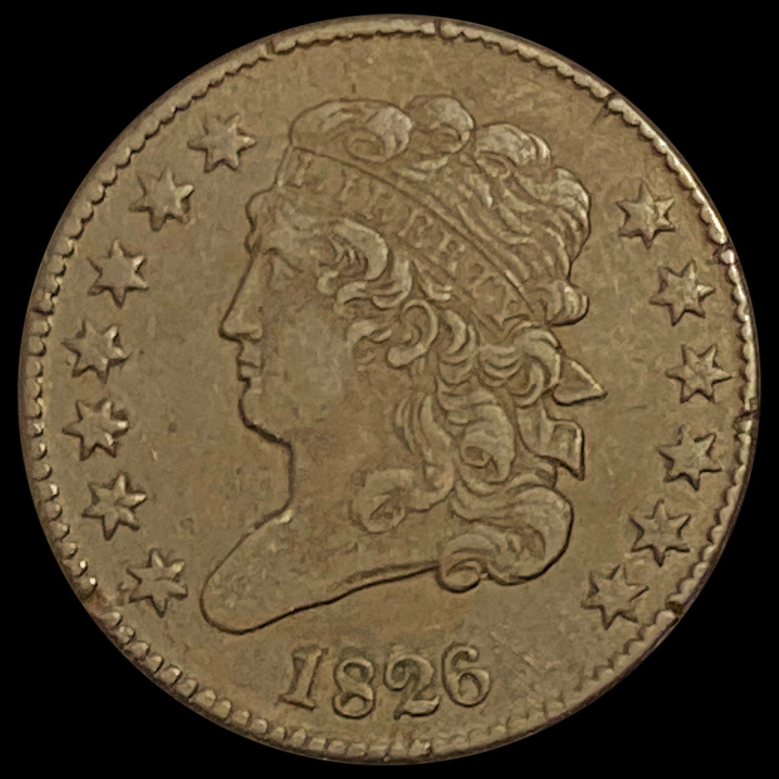 1826 Classic Head Half Cent CLOSELY UNCIRCULATED (1 of 2)