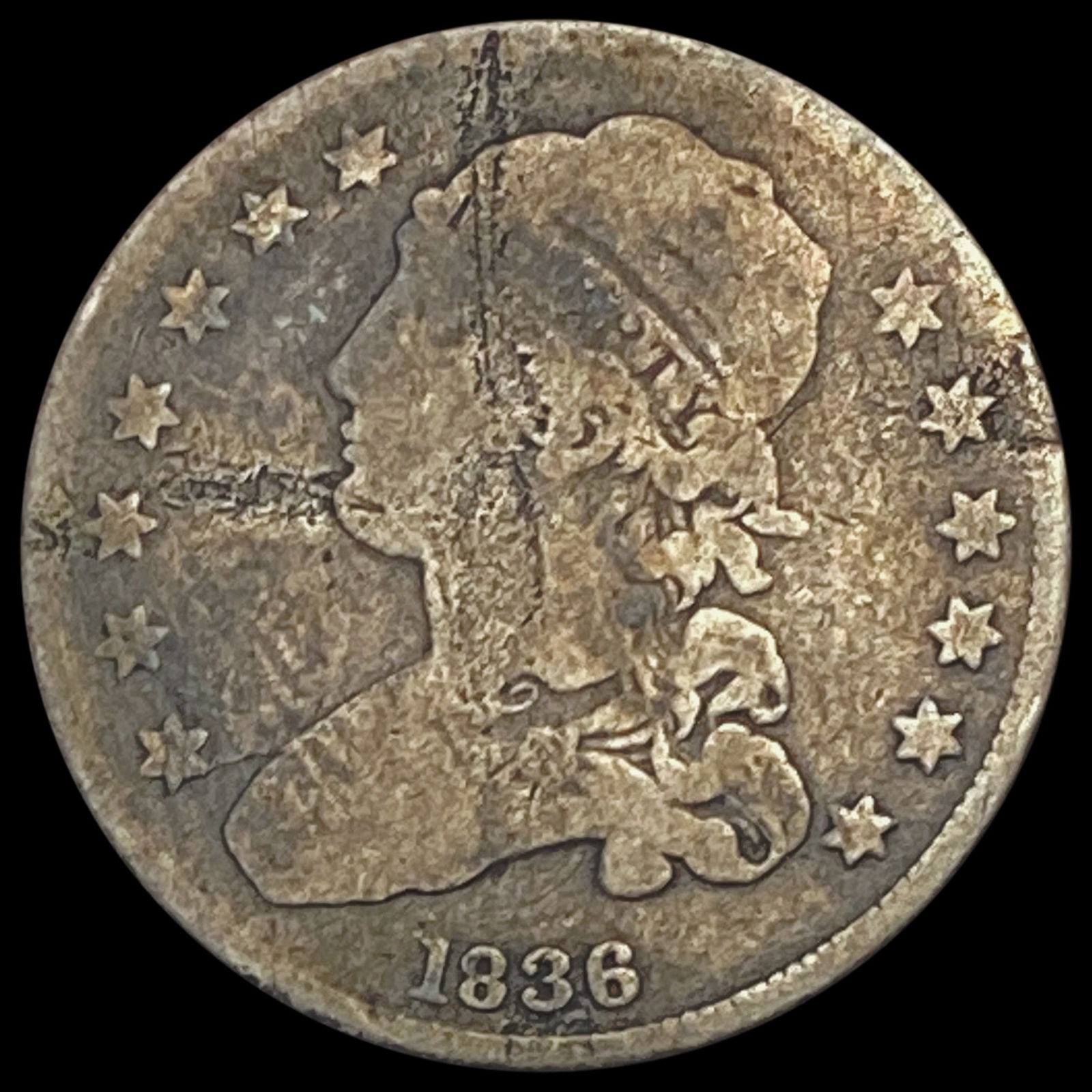 1836 Capped Bust Quarter NICELY CIRCULATED (1 of 2)