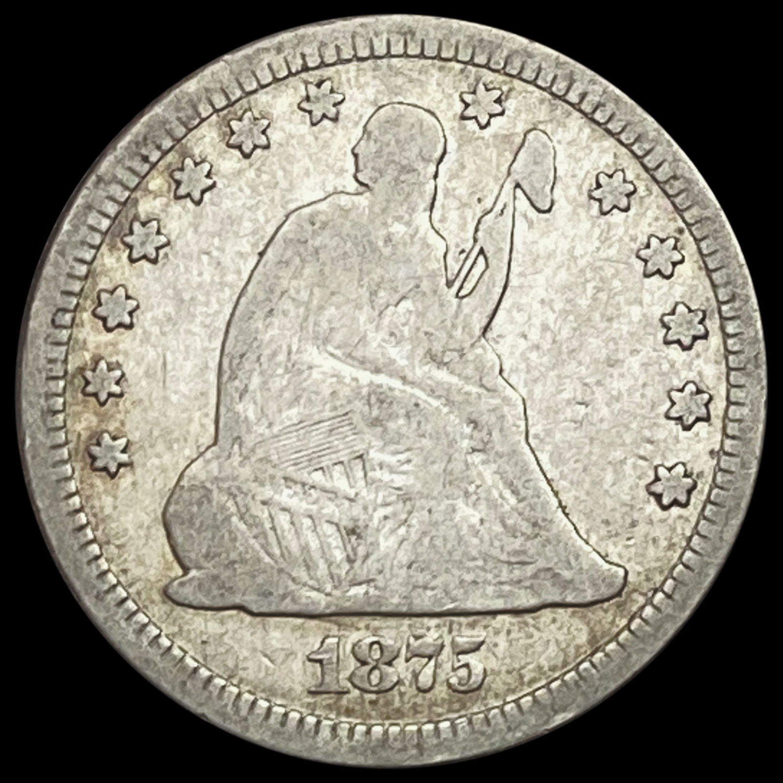 1875 Seated Liberty Quarter NICELY CIRCULATED (1 of 2)