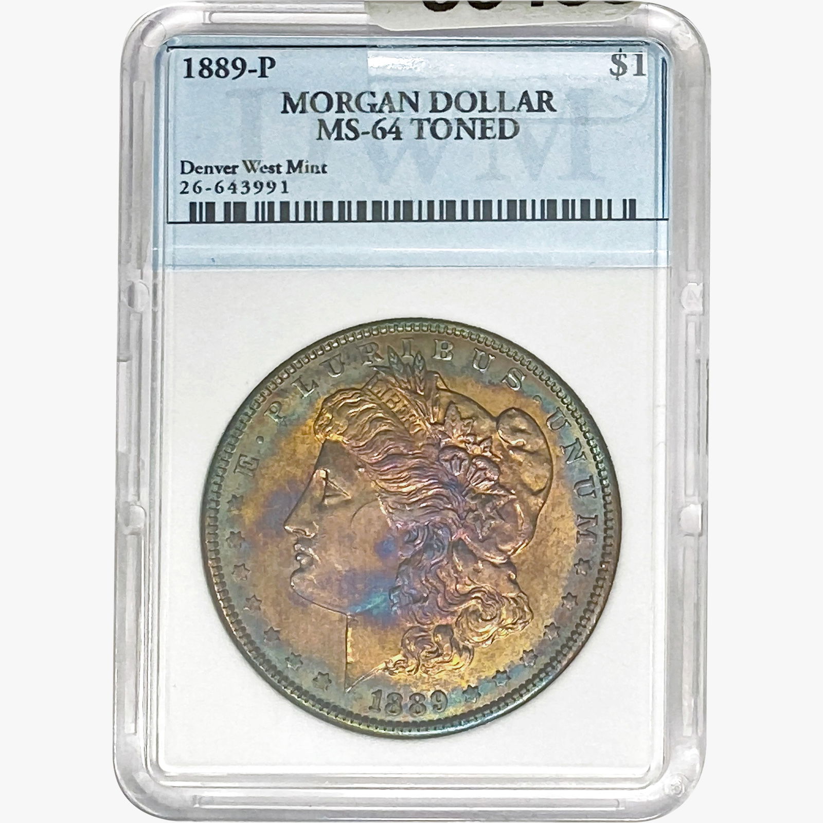 1889 Morgan Silver Dollar DWM MS64 TONED (1 of 2)
