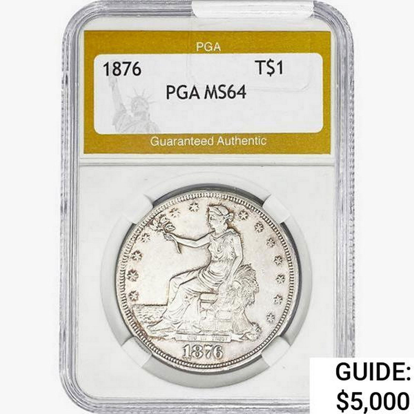 1876 Silver Trade Dollar PGA MS64 (1 of 2)