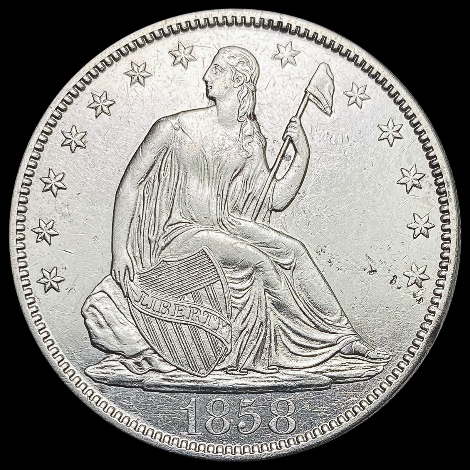 1858-O Seated Liberty Half Dollar UNCIRCULATED (1 of 2)