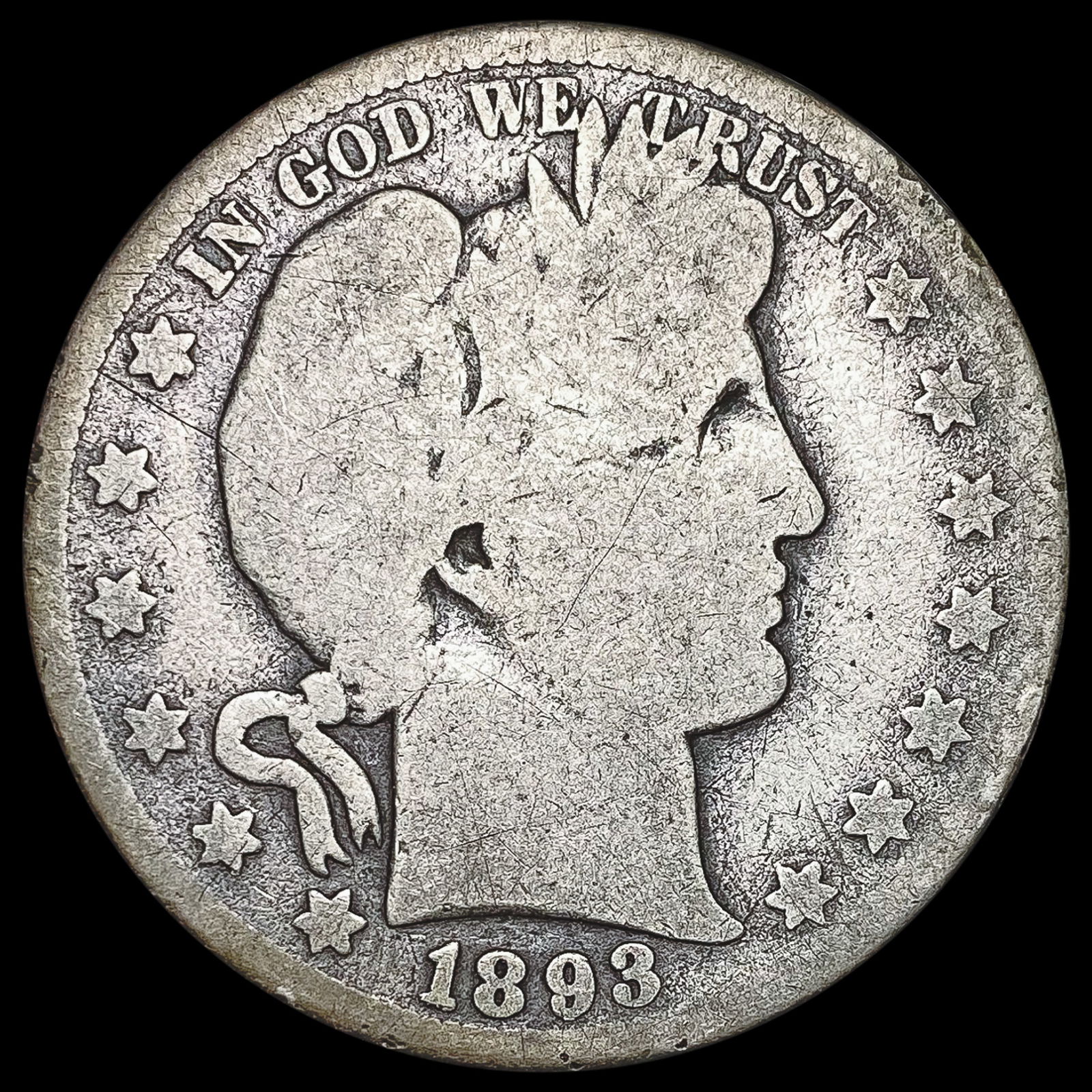 1893-S Barber Half Dollar NICELY CIRCULATED (1 of 2)