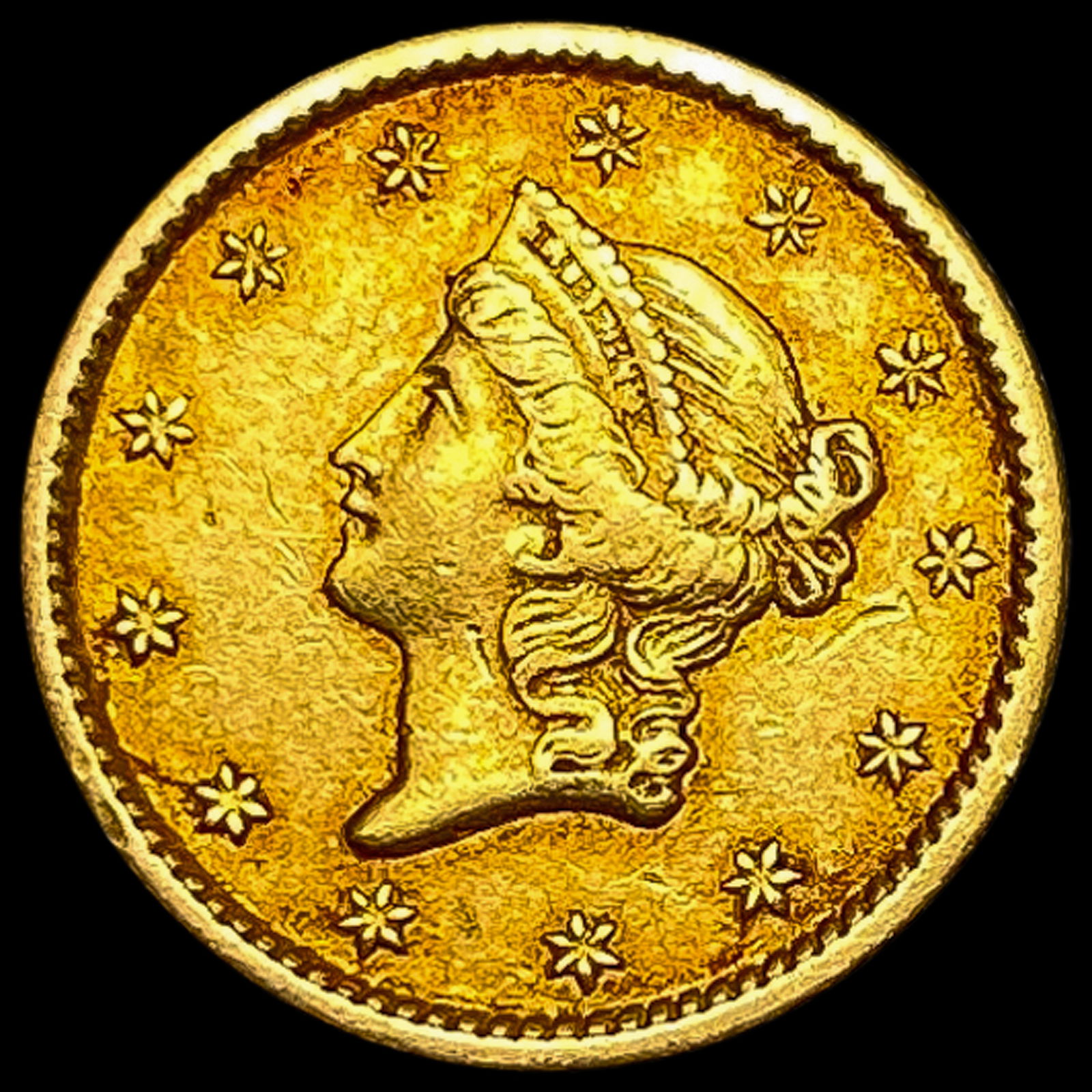 1853 Rare Gold Dollar CLOSELY UNCIRCULATED (1 of 2)