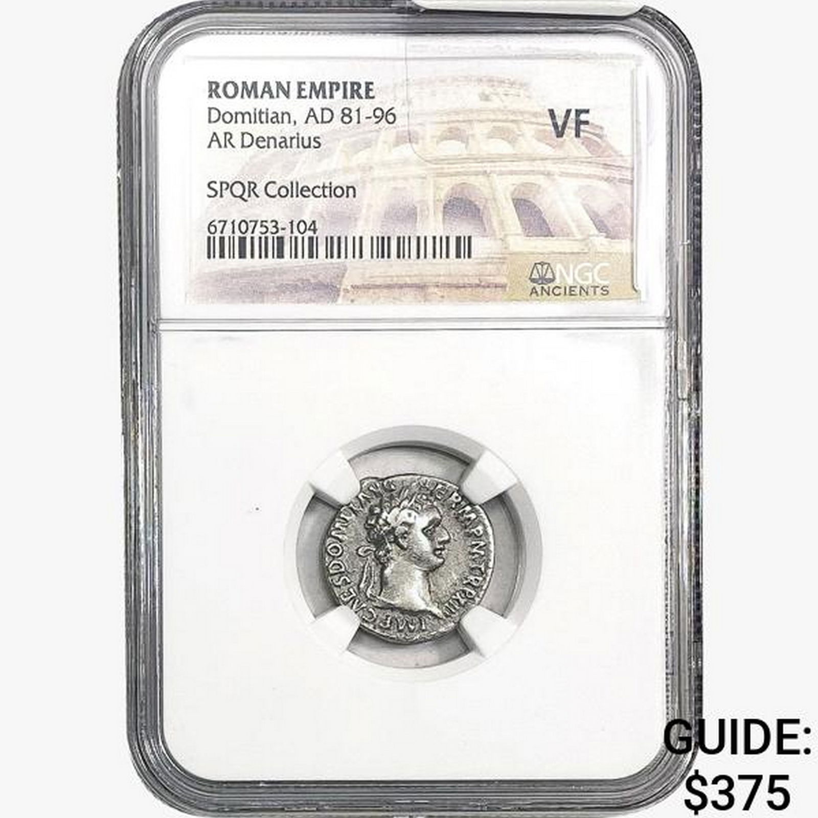 Roman Domitian, AD 81-96 Silver Denarius (1 of 2)